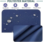 FLYMEI Patio Cushion Covers 25x25x5, Navy Blue, 4Packs - Image 3