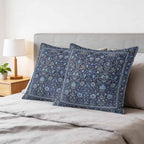 24x24 Pillow Covers Set of 2, Vintage Blue Floral Boho Square Throw Pillow Covers for Couch/Sofa/Living Room, Retro Ethnic Tribe Abstract Art Decorative Soft Pillowcases for Couch Throw Pillows - Image 6