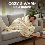 Zulay Kitchen Giant Double Sided Tortilla Blanket with Tinfoil Packaging - Novelty Blanket for Adults & Kids - Soft Flannel Round Tortilla Blanket for Indoors, Outdoors, Home 285 GSM - 71 Inches - Image 6