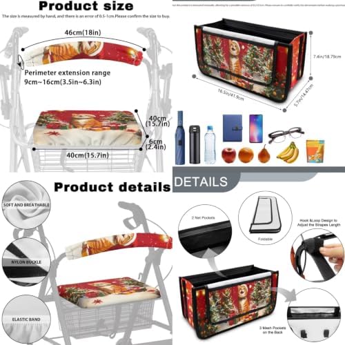 LedBack Christmas Cat Walker Accessories for Seniors Walker Seat Cover - Image 6