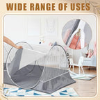 2 Pcs Mosquito Netting for Camping Bed 78 * 39 * 28 Inch, Grey - Image 4