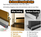 Automatic Door Sweeping Bottom Aluminum Alloy, 23in - 40in Surface Mount Type - Suitable for Door Bottom Sealing Sound Insulation Windproof Dustproof Light Blocking(Brown,78cm/30.7in) - Image 3
