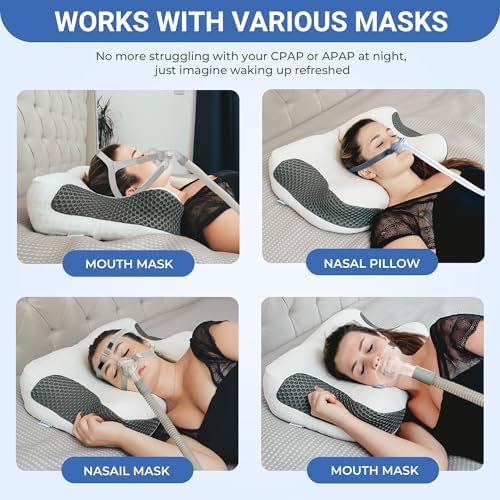 Elviros 2 Pack CPAP Pillow for Side Back and Stomach Sleepers - Image 2