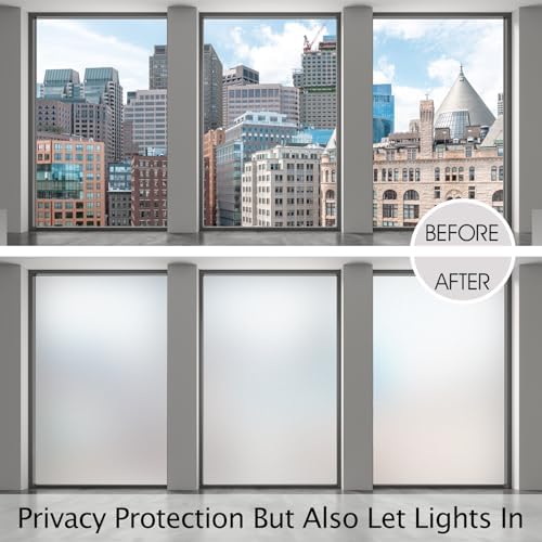 HIDBEA Frosted Glass Window Privacy Film,Static Cling 55.1 in x 16.4 ft - Image 3