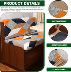 CRFATOP RV Dinette Cushion Covers Soft 4pc Camper Booth Seat Slipcover,05 - Image 2