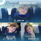 BCOZZY Travel Neck Pillow 2-Pack – XL Black & Large Gray – Patented Head, Neck & Chin Support for Airplane & Travel Comfort - Image 2