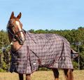 Jeffers 600D Standard Neck Turnout Blanket, 240G, 81" - Espresso Plaid by Jeffers