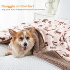 Washable Waterproof Dog Blankets for Large Dogs 50"x60" Beige - Image 5