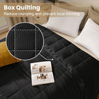 downluxe Down Alternative Blanket for Bed, Satin Trim, King, Black - Image 2