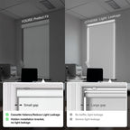 Boolegon Blackout Roller Shades for Windows, White, 40" W x 48" H. - Image 3