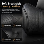 Universal Memory Foam Car Headrest Neck Pillow, 2026 Adjustable Breathable Washable Ergonomic Support Auto Neck Cushion for Long Road Trips, Daily Drive，Black：2Pcs - Image 4