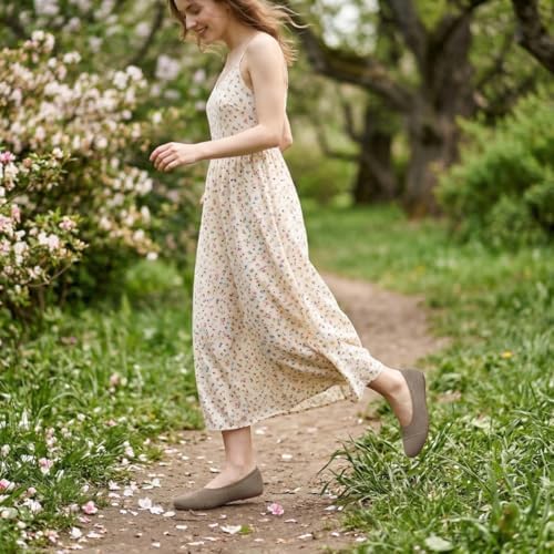 konhill Women's Ballet Flats, Knit Walking Casual Shoes, Comfy & Washable - Image 3