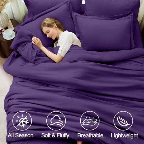 FUANNA Full Comforter Set 7 Pieces, Luxury Bed in a Bag Soft Bedding Sets - Image 3