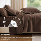 Love's cabin Quilts for Queen Bedspreads, 7 Pieces Bed in a Bag, Brown - Image 4