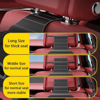 Seat Back Organizer, Full Leather Cover Tissue Case Headrest Storage Box with 2 Cup Holders and Hook Multi-functional Durable Back Seat Storage Tool for Family Travel and Kids Care Red - Image 5