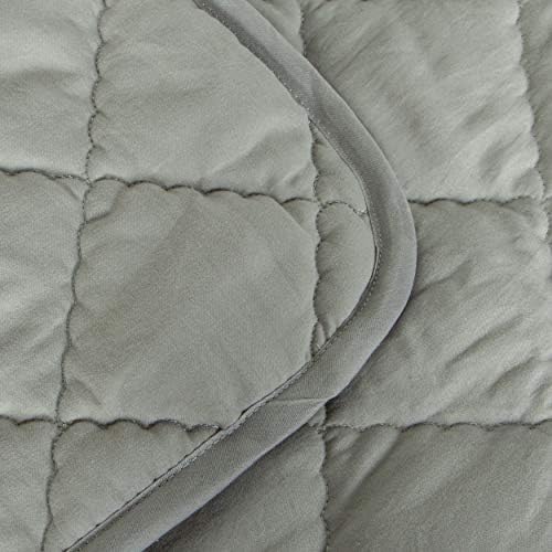 FLXXIE 43x60 Inch Down Alternative Toddler Comforter, Somke Grey - Image 2