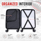 5PCS Kids Luggage Boys Suitcase Set, 16" Hardside Carry-on Shark - Image 4