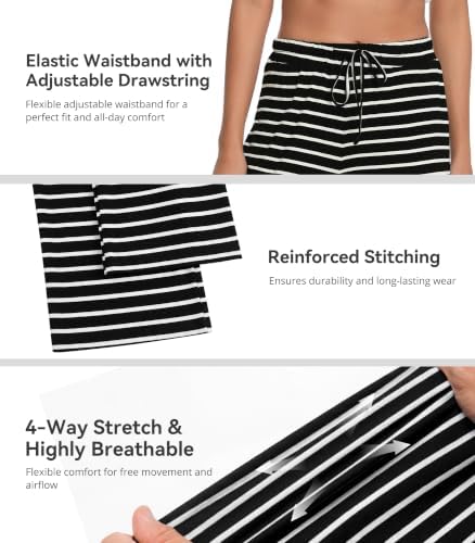 WiWi Pajama Pants for Women Viscose from Bamboo Super Soft Wide Leg Cooling Sweatpants Drawstring Bottoms Sleep Pj Pant S-XXL - Image 4