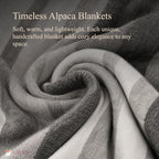 ALPAKITAS Alpaca Wool Blanket – Queen Size, 87 x 64 Inches – Warm & Lightweight – Couch, Bed, or Outdoor Blanket – Gray - Image 3