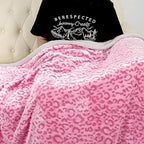 MACEVIA Sharpa Fleece Throw Blanket for Couch Fuzzy 3D Cheetah Blanket Thick Warm Reversible Cozy Comfy Super Soft Leopard Blanket for Bed Sofa 490GSM - Pink Leopard,50x60In - Image 6