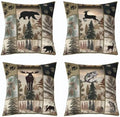 Feelyou Bear Deer Throw Pillow Covers Soft 16" x 16" by Feelyou