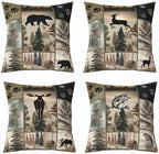 Feelyou Bear Deer Throw Pillow Covers Soft 16" x 16" by Feelyou