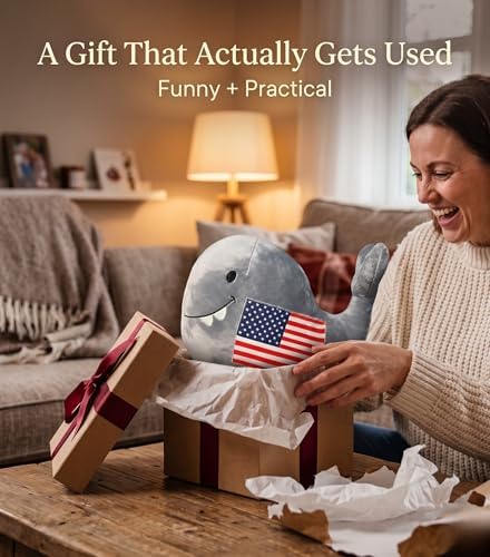 Funny Whale Door Stopper – 3 lb Weighted Plush Doorstop that Actually Works, Non-Slip & Floor Safe, Cute Home Accent, Viral White Elephant Gift Everyone Fights Over - Image 5