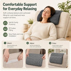 Neck Pillow for Recliner Chair, Helps Ease Neck Pain & Work Fatigue（Gray） - Image 4