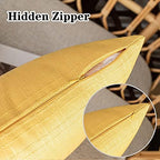 Kevin Textile Outdoor Waterproof 26”x26” Pillow Covers 2 Pack, Yellow - Image 3