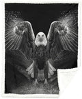 Sleepwish Bald Eagle Sherpa Blanket Powerful Animal Blanket Print Throw by Sleepwish