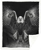 Sleepwish Bald Eagle Sherpa Blanket Powerful Animal Blanket Print Throw by Sleepwish