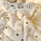 Simple Spring Comforter Full Size, Category A Maternal and Infant Grade Quilt Core - Healthy Warm Comfortable Comforter for Bedroom Living Room Bed Decor(I,150 * 200cm/59 * 79") - Image 2