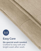 King Standard Pillowcases - 6 Pack, 20" x 36" - Heathered Beige - Image 6
