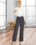G4Free EverGoing Wide Leg Yoga Pants for Women Crossover Waist with Pockets - Image 3