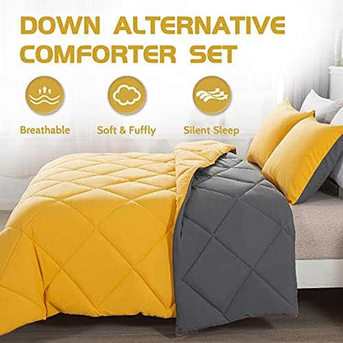 Decroom Lightweight 3 Pieces Comforter Set Full Quilted Duvet Insert - Image 2