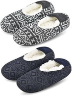 Men Fuzzy Slipper Socks Non-Slip Grippers Soft Sole House Slippers by VAGUKU