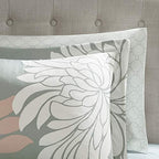 Madison Park Essentials Full Comforter Set Bed in a Bag Blush/Grey 9PC - Image 3