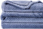 Fuzzy Throw Blanket, Plush Fleece Blankets for Adults, Toddler, Boys and Girls, Warm Soft Blankets and Throws for Bed, Couch, Sofa, Travel and Outdoor, Camping (Queen(80"x90"), XXL-Smoked Blue) - Image 2
