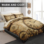 WeCozy Queen Comforter Set with Sheets, 7 Pieces Vintage Antique Bedding - Image 4