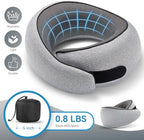 SZXYX Travel Pillows - 100% Pure Memory Foam Neck Pillow for Airplanes, Comfortable Breathable Cover, 360° Support Stowable Pillows for Sleeping, Car, Airport Travel Essentials, Dark Gray - Image 4