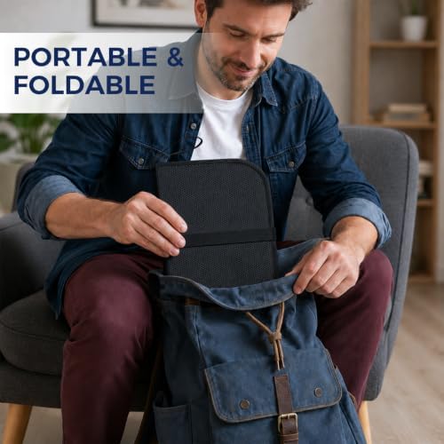 WISIMMALL Foldable Travel Seat Cushion, Comfort Foam & Gel, 16.7"x12.4" Large, Super Thick & Lightweight, Portable for Airplane/Car/Office/Wheelchair, Tailbone & Pressure Sore Relief - Image 7