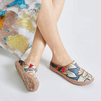 UIN Slipper Woman Travel Art Painted Shoes Wide Toe Casual Home Slip On Mules Malaga - Image 7