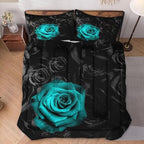 WeCozy Twin Comforter Set, 2 Pieces Floral Rose Bedding, All Season - Image 2