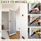 Hushee Brush Door Sweep for Exterior Interior, 48 Inches, Silver, 4 Pack - Image 4