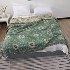 LUTBM Boho Throw Blanket for Bed 60"x80", 100% Cotton Soft Couch Blankets - Image 2