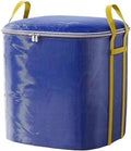 Large Moving Bags, 180/240/260/350L Clothes Storage Bins with Zippers Handles with lids, Heavy Duty for Storage Bags for Clothing, Comforters, Bedding(Blue:350L-60x80x73cm) by Unknown