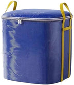 Large Moving Bags, 180/240/260/350L Clothes Storage Bins with Zippers Handles with lids, Heavy Duty for Storage Bags for Clothing, Comforters, Bedding(Blue:350L-60x80x73cm) by Unknown