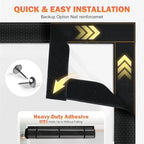 Car Garage Door Insulation Kit Fits 16x7FT, Magnetic Thermal Insulated Door Curtains for Winter with Clear Window, Garage Door Cover Blanket Panels Screen for 2 Car Garages - Image 4