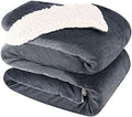 NANPIPER King Size Sherpa Blanket, Soft Fleece Throw for Bed, Reversible Thick Fuzzy Blanket for Winter (Grey, 90x108 inches) by NANPIPER