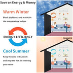 Reversible Magnetic Thermal Insulated Door Cover Curtain for Winter - Image 3
